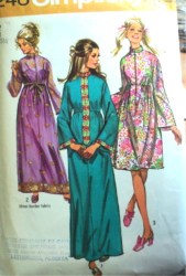 9248 70 CAFTAN HOSTESS ROBE  LENGTHS PATTERN 12 34''